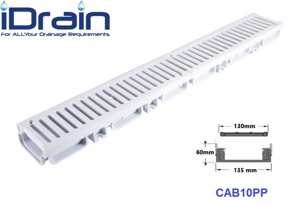 گاتر با گریتینگ پلی پروپیلن مدل CAB10PP