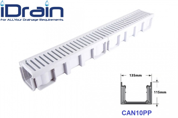 گاتر با گریتینگ پلی پروپیلن مدل CAN10PP