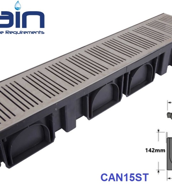 گاتر با گریتینگ استیل مدل CAN15ST