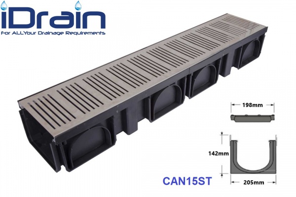 گاتر با گریتینگ استیل مدل CAN15ST