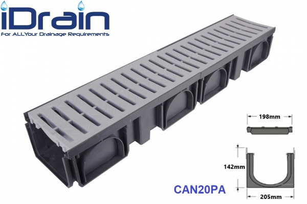 گاتر با گریتینگ پلی آمید مدل CAN20PA